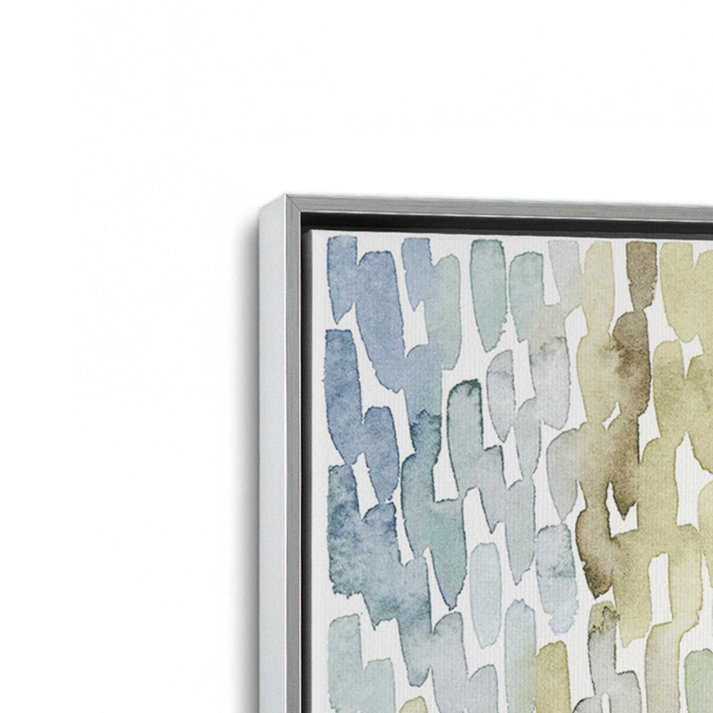 «Fluid Abstracts in Earthy Blues II», reproduction sur toile, H 30,75 po x l 20,75 po, Chrome poli