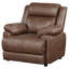 Fauteuil d'appoint rembourré rembourré Zeshaun brun foncé