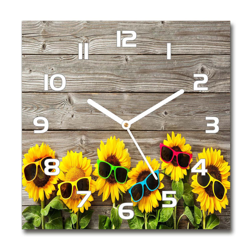 Jonilee Glass Wall Clock, White