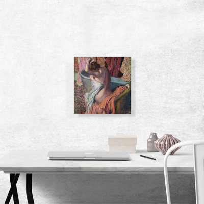 " Seated Bather Drying Herself " by Edgar Degas Painting Print