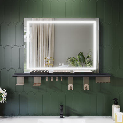 W H Wall Frameless Medicine Cabinet Mirror