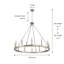 Lustre 12 lumières en forme de bougie à roue de chariot à intensité variable-1804012738