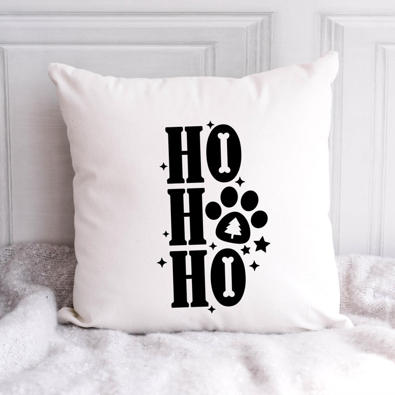 Coussin ChristmasDog_Noir-04, 18 po x 18 po