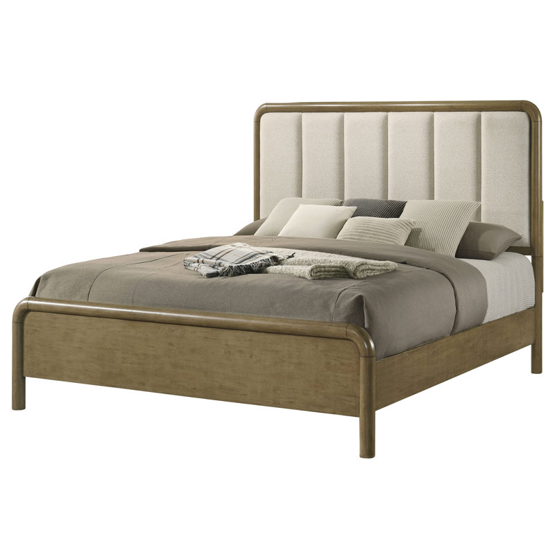 Grand lit tapissier Tully Nutmeg