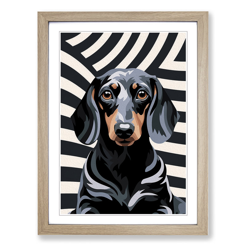 Single Picture Frame Print on Wood, Oak Framed, 64cm H x 46cm W