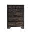 Commode contemporaine avec boutons en métal et tiroirs de rangement