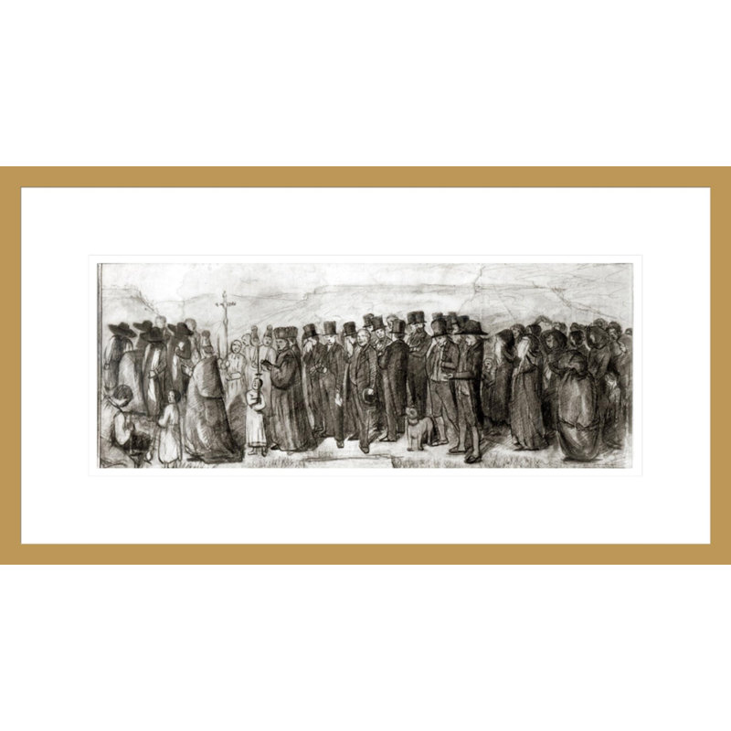 «Study for Burial at Ornans» par Gustave Courbet, impression giclée encadrée, H 11,86 po x l 21,75 po