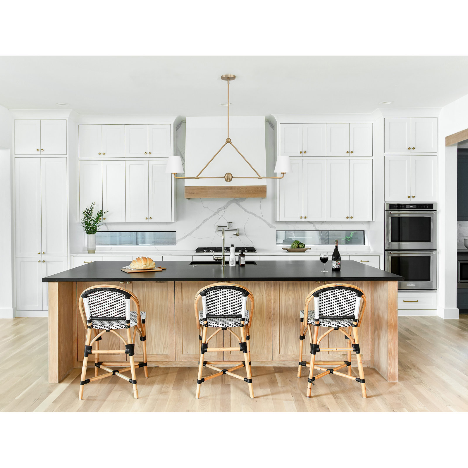 Kinston 2 - Light Shaded Modern Linear Chandelier, White