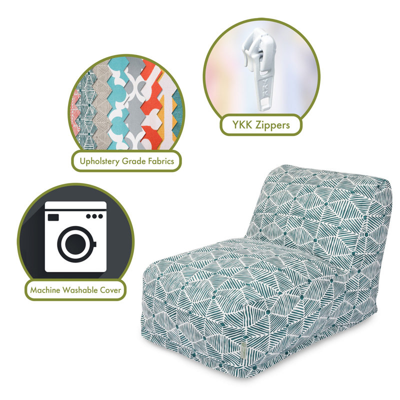 Ashby Cotton Bean Bag Chair & Lounger, Emerald