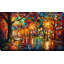 « Colorful Night » par Leonid Afremov, reproduction sur toile tendue-107043552