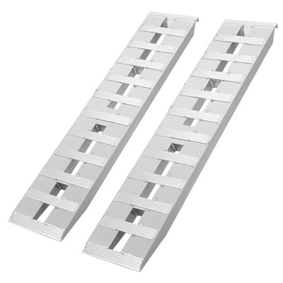Aluminum Ramps 6000 Lbs Heavy-Duty Ramps with Top Hook Attaching End Universal Loading Ramp for Motorcycle Tractor ATV UTV Trucks Lawn Mower 60 L 14 W 6 H 2Pcs