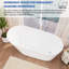 Baignoire de trempage autoportante simple contemporaine en acrylique de 65 po x 30 po Contemporary
