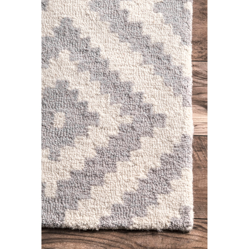 Jaunuta Wool Geometric Indoor Rug, Oval 5' x 8'