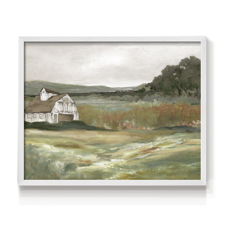 Après-midi à la ferme - Reproduction encadrée - Restickable, H 22 po x l 28 po, Blanc