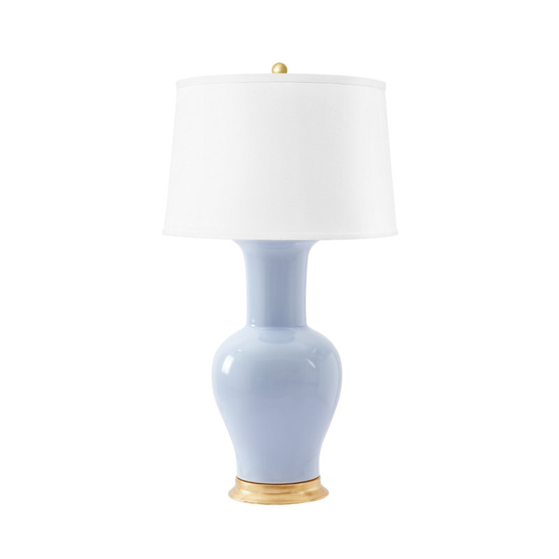 Acacia Table Lamp, Periwinkle Blue/Gold