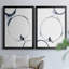 " Woman in the Moon I " 2 Piece Art Watercolor Painting-1609392706-1609392704