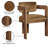 Sacha Frink Upholstered Dining Arm Chair-990218025-990218002