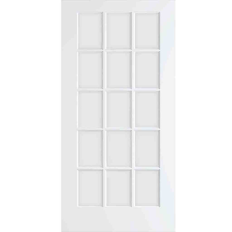 French Door 15-Lite Clear Glass, 30" x 80" , White