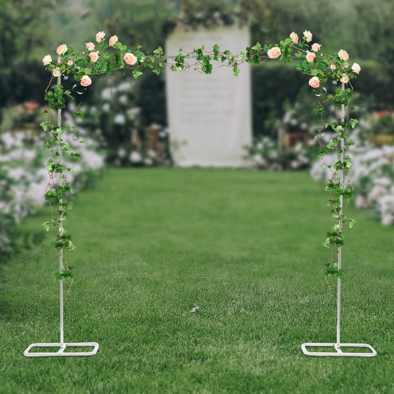 Support pour fond de mariage en forme d'arche de fer blanc 2,1M