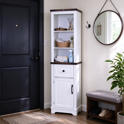 Armoire de rangement étroite Farmhouse