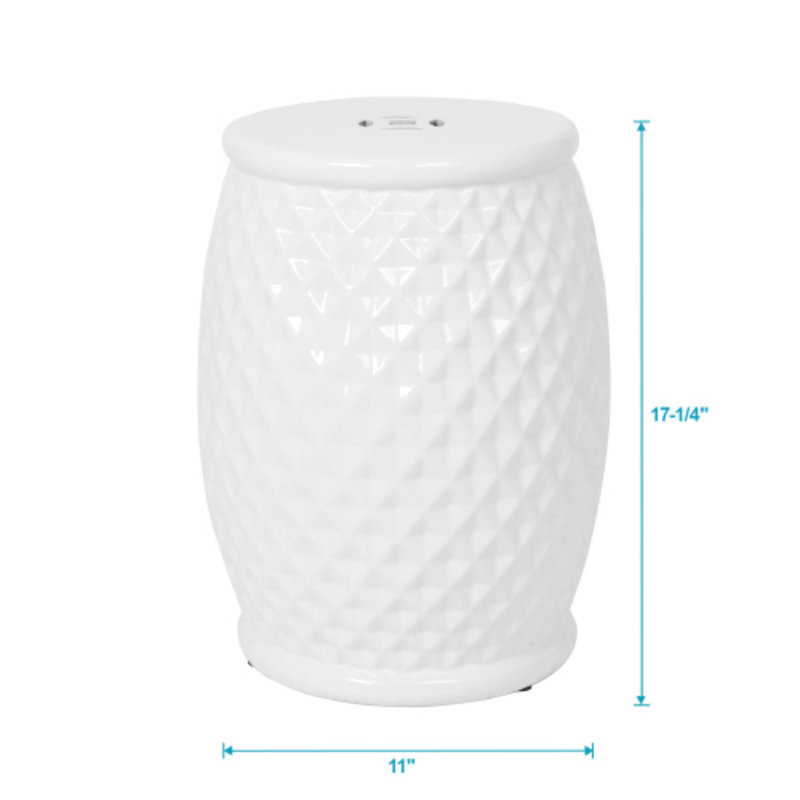Tabouret de jardin en céramique émaillée pour tabouret de patio intérieur / extérieur