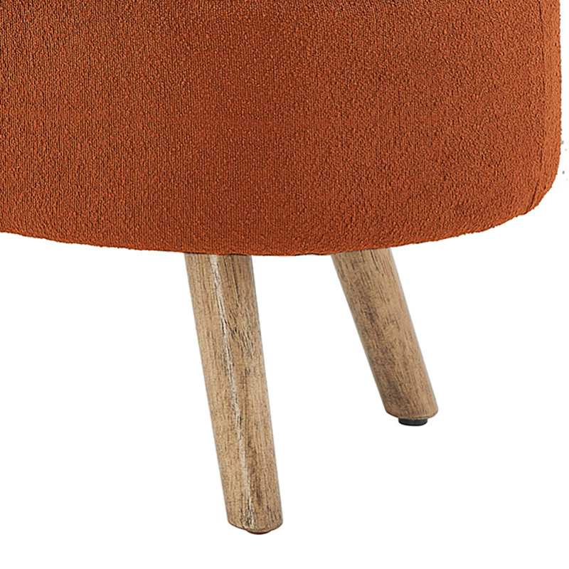 Banc de rangement rembourré Boucle, Orange