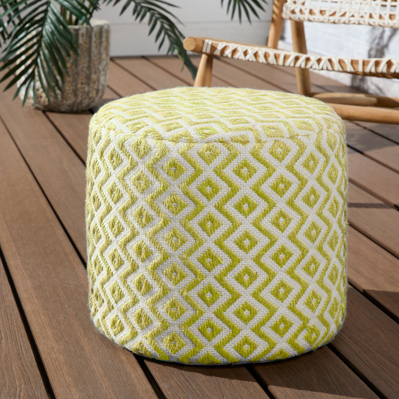 Repose-pieds Destina, Chartreuse / polyester ivoire