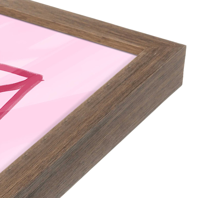 «Love lettre horizontal» par Athenesatelier, reproduction d'art, H 18 po x l 24 po, Brun