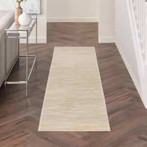 Balaton Machine Woven Polypropylene Indoor / Outdoor Area Rug in Cream/Ivory