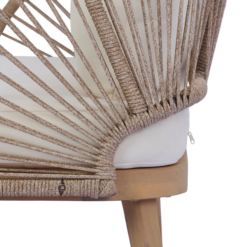 Fauteuil club d'extérieur en bois d'acacia Charles, 2