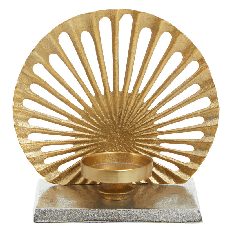 Marybeth Metal Tabletop Tealight Holder, 24cm H x 24cm W x 12cm D