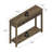Chul 43.3" Traditional Console Table With Curved Edge Top 43.3" Traditional Console Table With Open Shelf-1855846596
