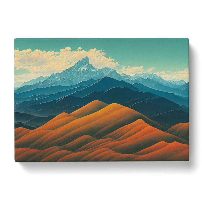 XXX-H1022-WF-10116X Welcoming Mountain Landscape - Wrapped Canvas Print, 50cm H x 76cm W x 3cm D