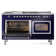 ILVE Nostalgie II Noblesse 60 in Dual Fuel Range 7 Burner, Griddle, Frenchtop