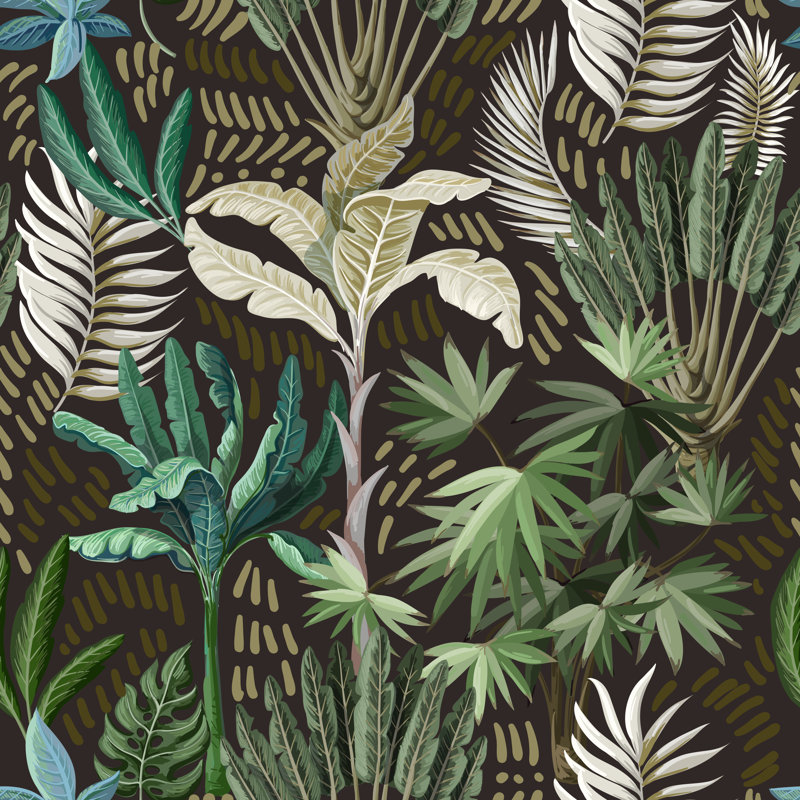 Exotic Trees by Yulimuli - Wrapped Canvas Print, 76cm H x 76cm W