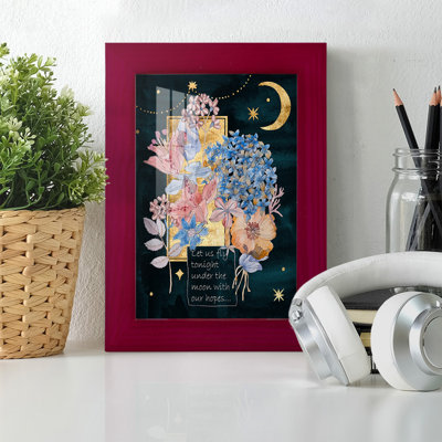 Fleurs au clair de lune I - reproduction d'un seul cadre photo