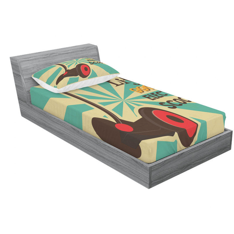 Ensemble de draps électrique scooter, Ensemble de draps pour lit simple TG avec 1 taie d