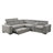 3-Piece Sleeper Sectional with Console and Adjustable Headrests 