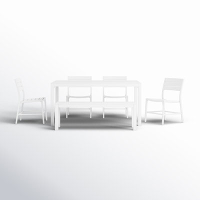 Ensemble repas d'extérieur rectangulaire pour 6 personnes 64 "Armando