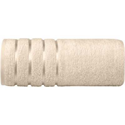 Elegant Comfort 100% Turkish Cotton 4 Lines Viscose Stripe Jumbo Bath Towel - Hotel Spa Quality Extra Large 35 X 70 Inch Bath Towel Ultra Soft