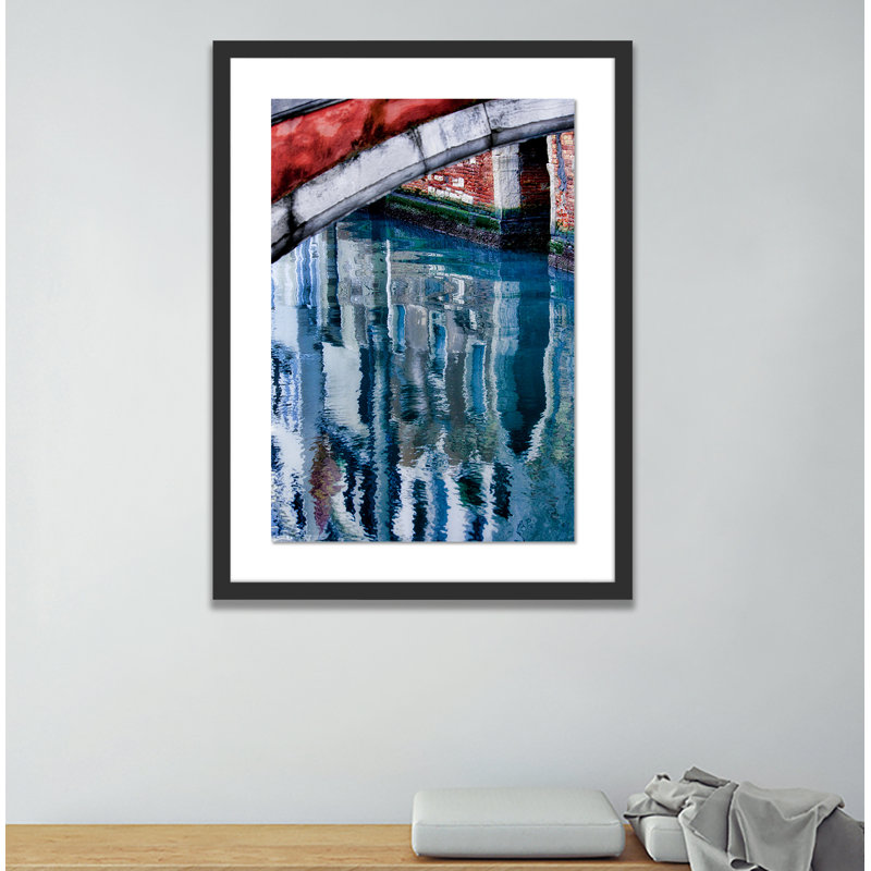 Venice Print by Shawn Thomas, 48" H x 35" W x 2.5" D, Black