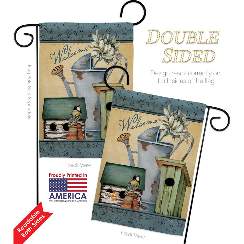 Double Sided 18.5'' H x 13'' W Polyester Flag Set