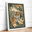 Tiger in Bloom Tropical - Framed Print-1539682342-1539683293