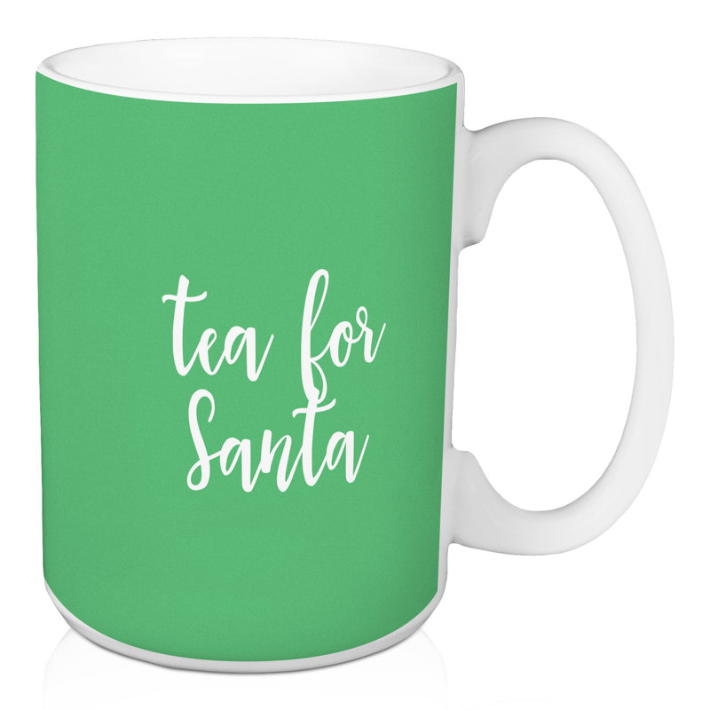 Grande tasse à café thé pour père noël Hackney, Vert clair