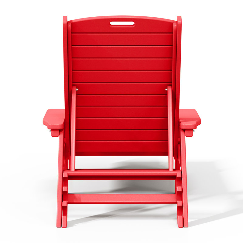 Laguna Outdoor Chaise Lounge with Table, Red