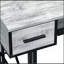 Bureau d'ordinateur à finition blanc antique