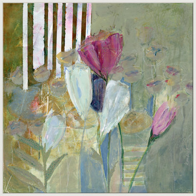 Peonies And Tulips Giclee On Canvas by Jill Krasner