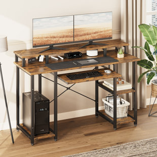 Parma 42 Inch Modern Desk - Home & Office Small Computer Desk with Wide  Drawer - Wooden Study Writing Minimalist Desk with Storage for Small Space