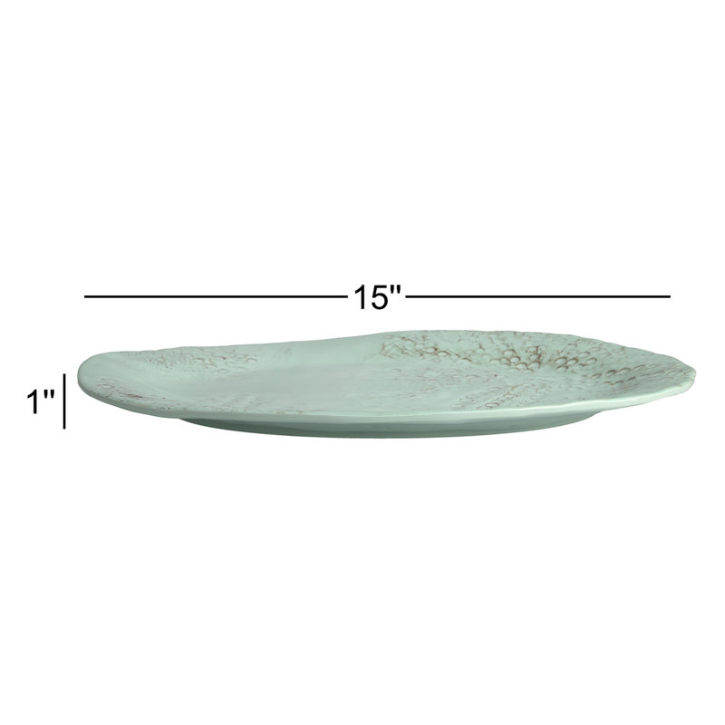 Fortessa Eddie Oval Melamine Platter, Mint Green