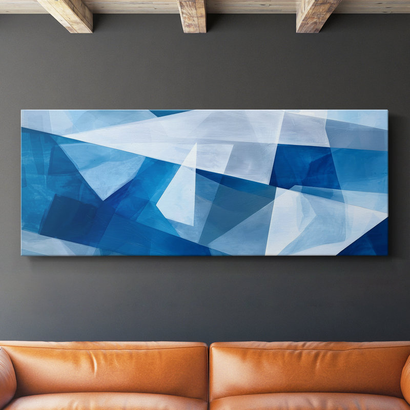 Toile tendue avec châssis abstrait de la série Abstract # 1 III, H 12 po x l 30 po